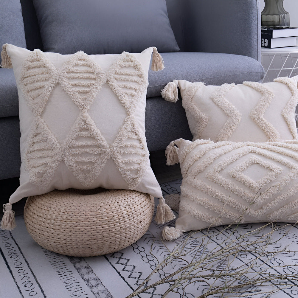 Sericae - Luxus Baumwoll-Kopfkissenbezug im Boho- und Ibiza-Stil für ein trendiges Interieur
