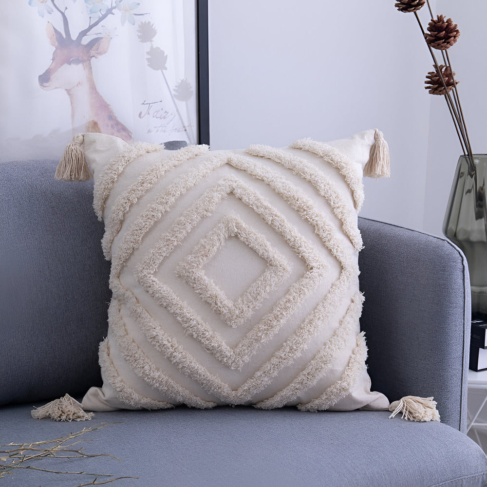 Sericae - Luxus Baumwoll-Kopfkissenbezug im Boho- und Ibiza-Stil für ein trendiges Interieur