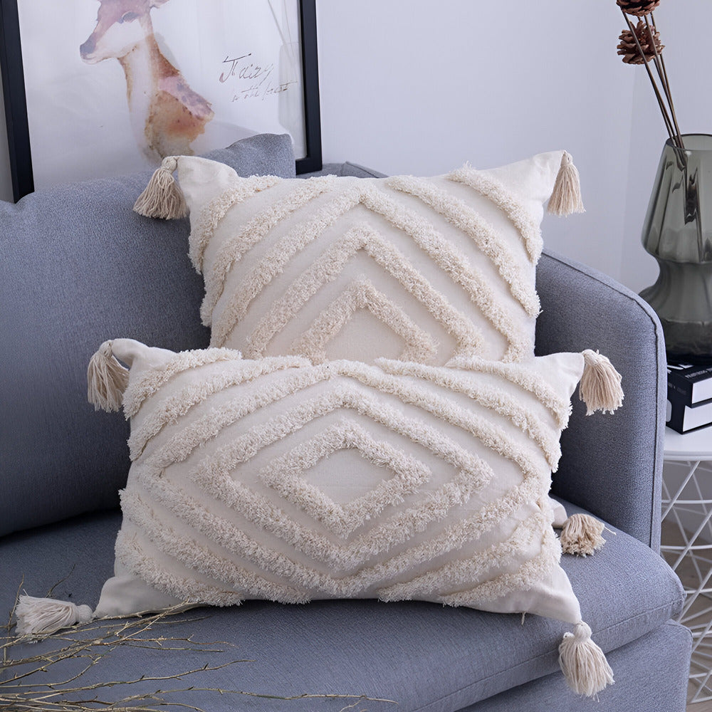 Sericae - Luxus Baumwoll-Kopfkissenbezug im Boho- und Ibiza-Stil für ein trendiges Interieur