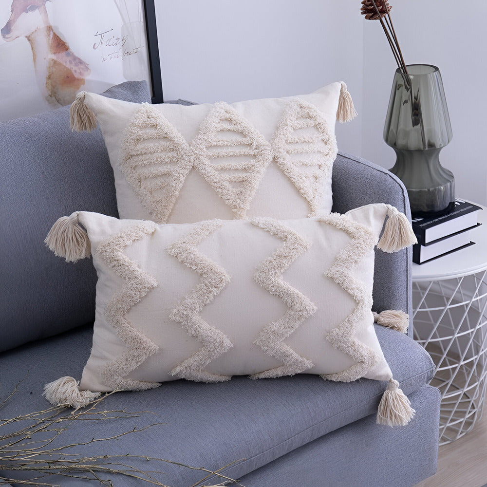Sericae - Luxus Baumwoll-Kopfkissenbezug im Boho- und Ibiza-Stil für ein trendiges Interieur