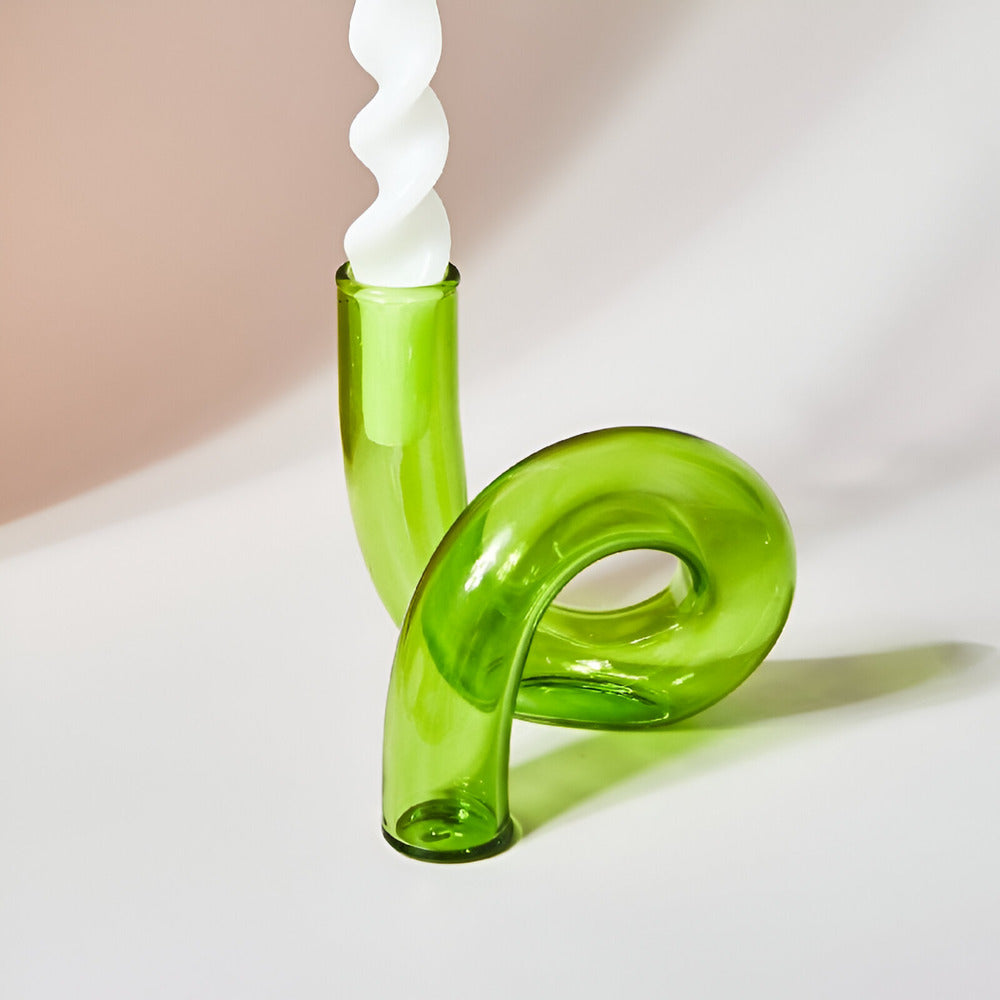 Lyona - Elegante Gläserne Vase mit praktischem Kerzenhalter für eine stilvolle Atmosphäre