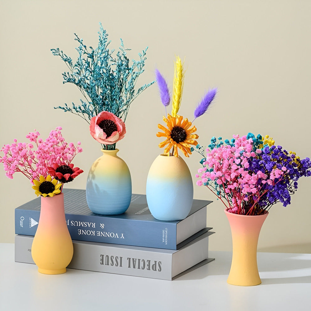 Isandria - Stilvolle Keramikvase in Charmanten Macaronfarben