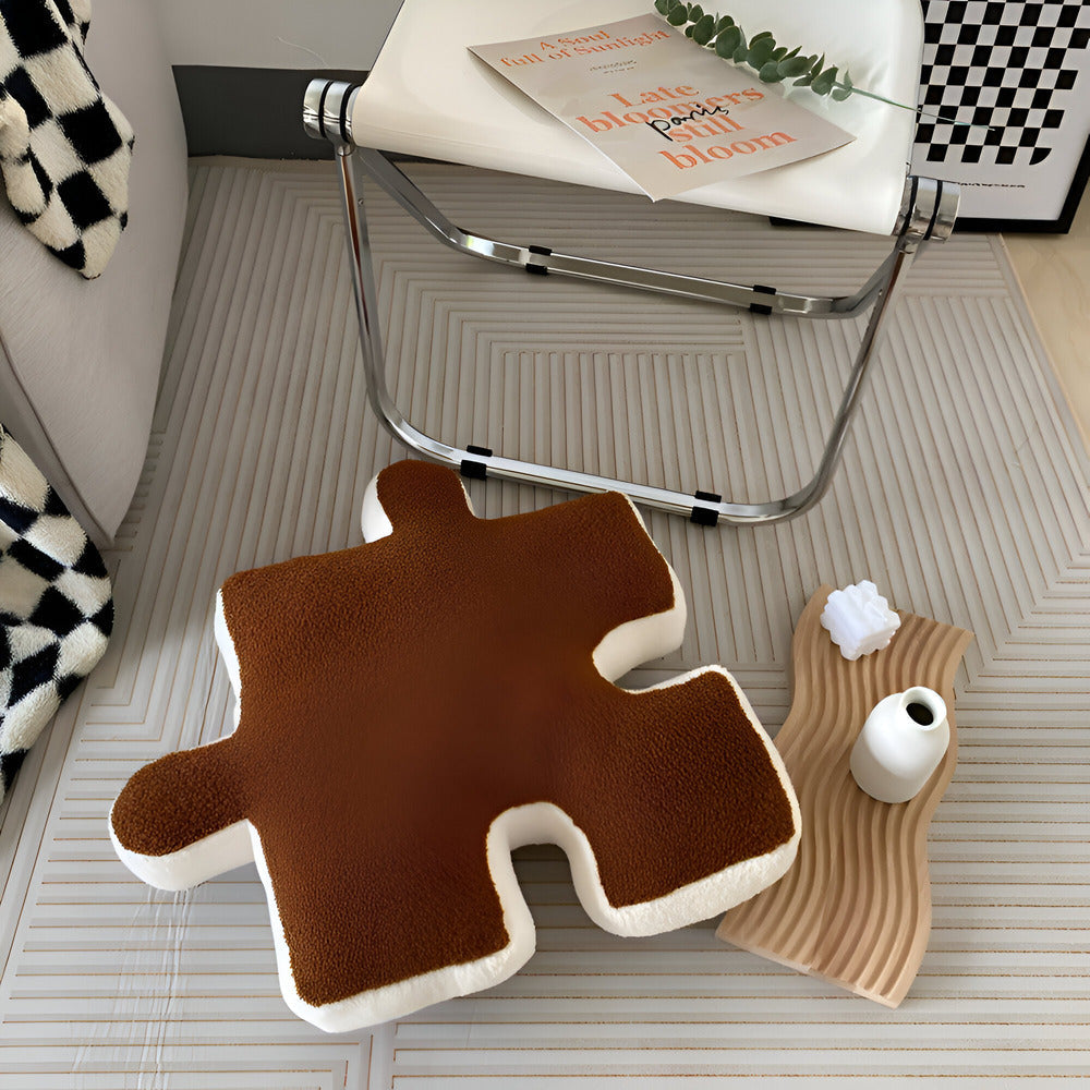 Enea - Fröhliches Buntes 3D-Puzzle-Kissen für verspielte Dekoration