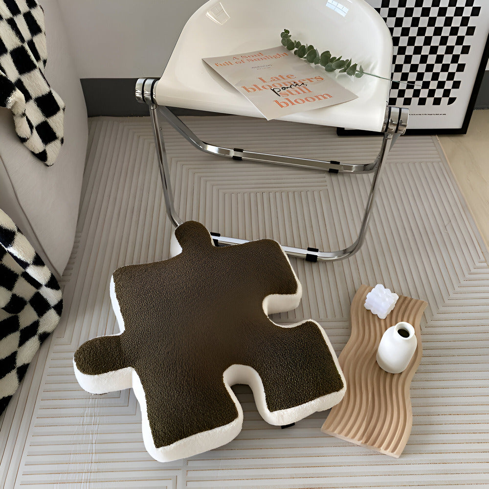 Enea - Fröhliches Buntes 3D-Puzzle-Kissen für verspielte Dekoration