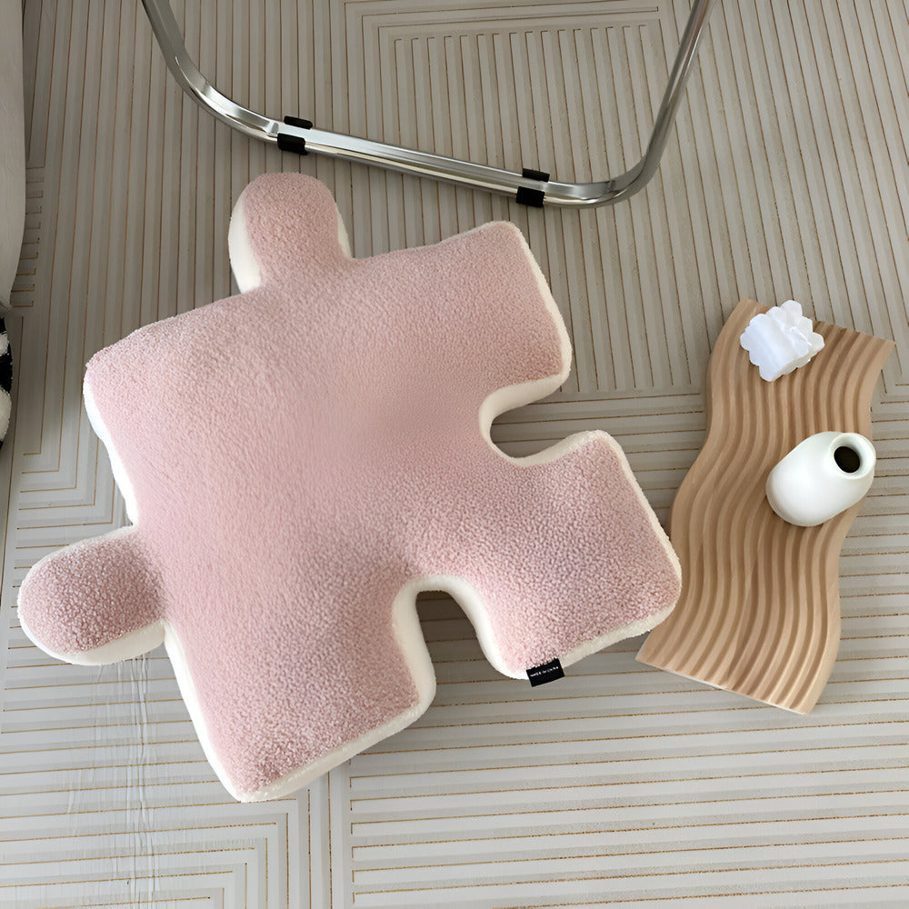 Enea - Fröhliches Buntes 3D-Puzzle-Kissen für verspielte Dekoration