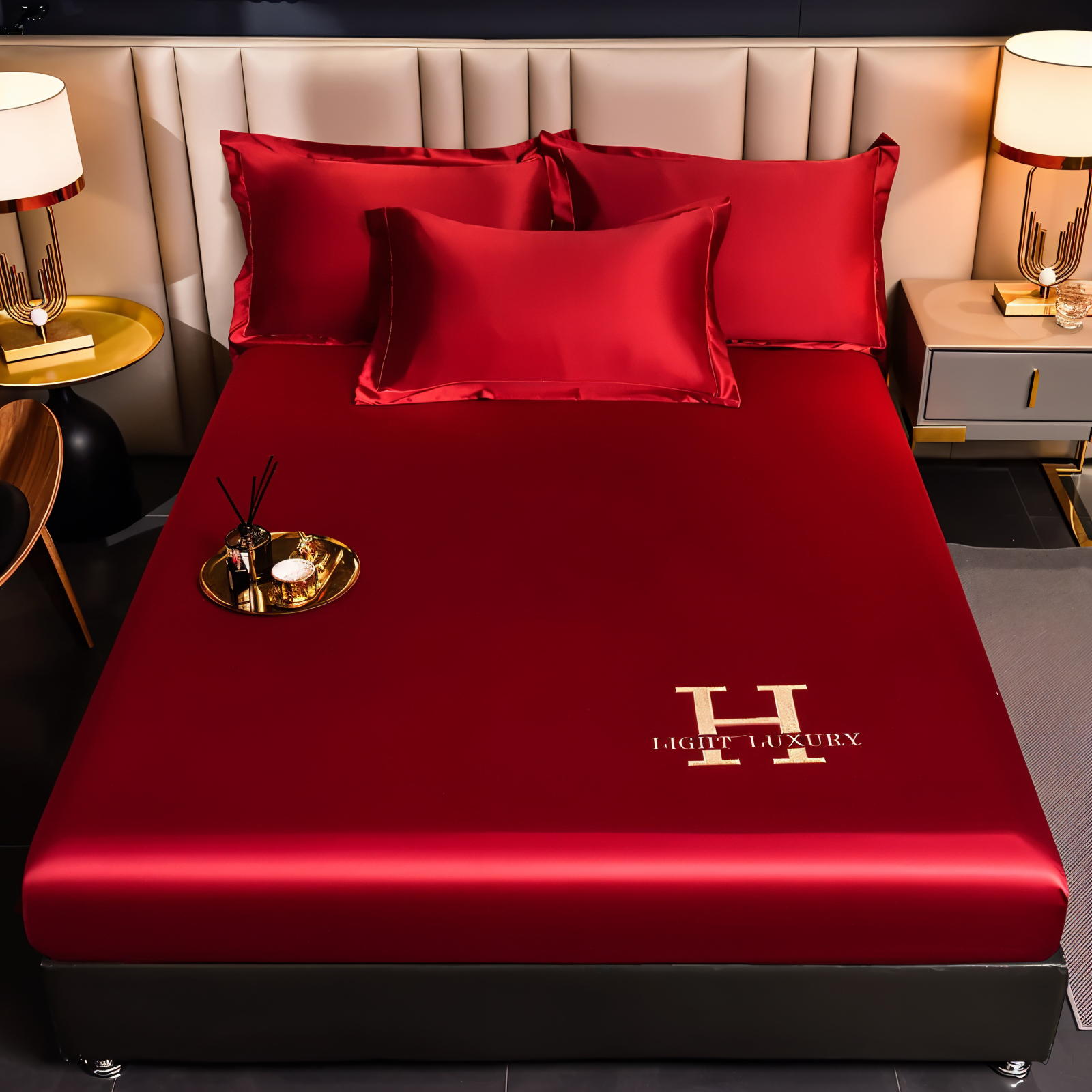 Elarinthe - Luxus atmungsaktisches Satin-Bettbezug mit eleganter Glanz-Finish