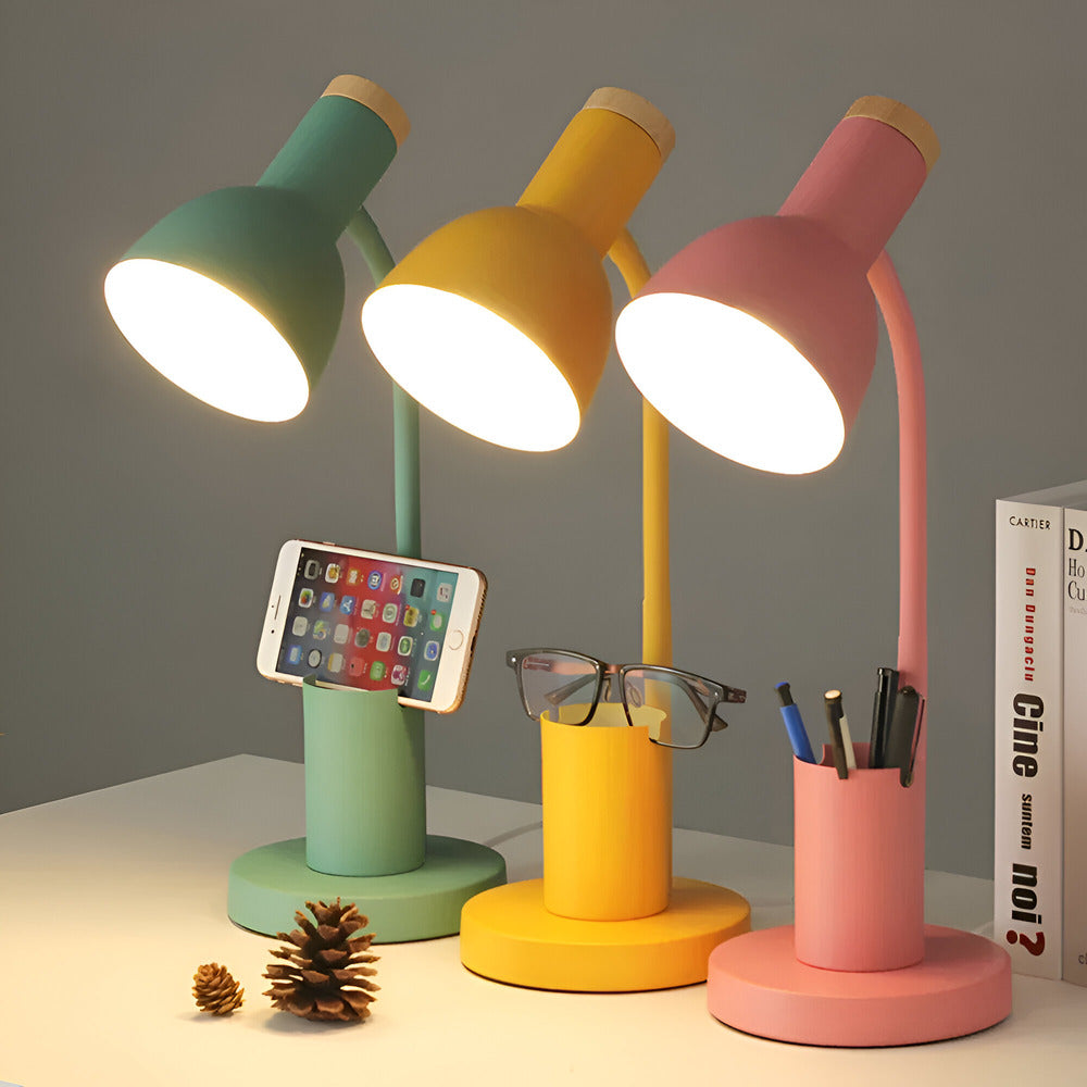 Cressida - Moderne LED-Tischlampe mit praktischem Stiftehalter für stilvolle und funktionale Beleuchtung