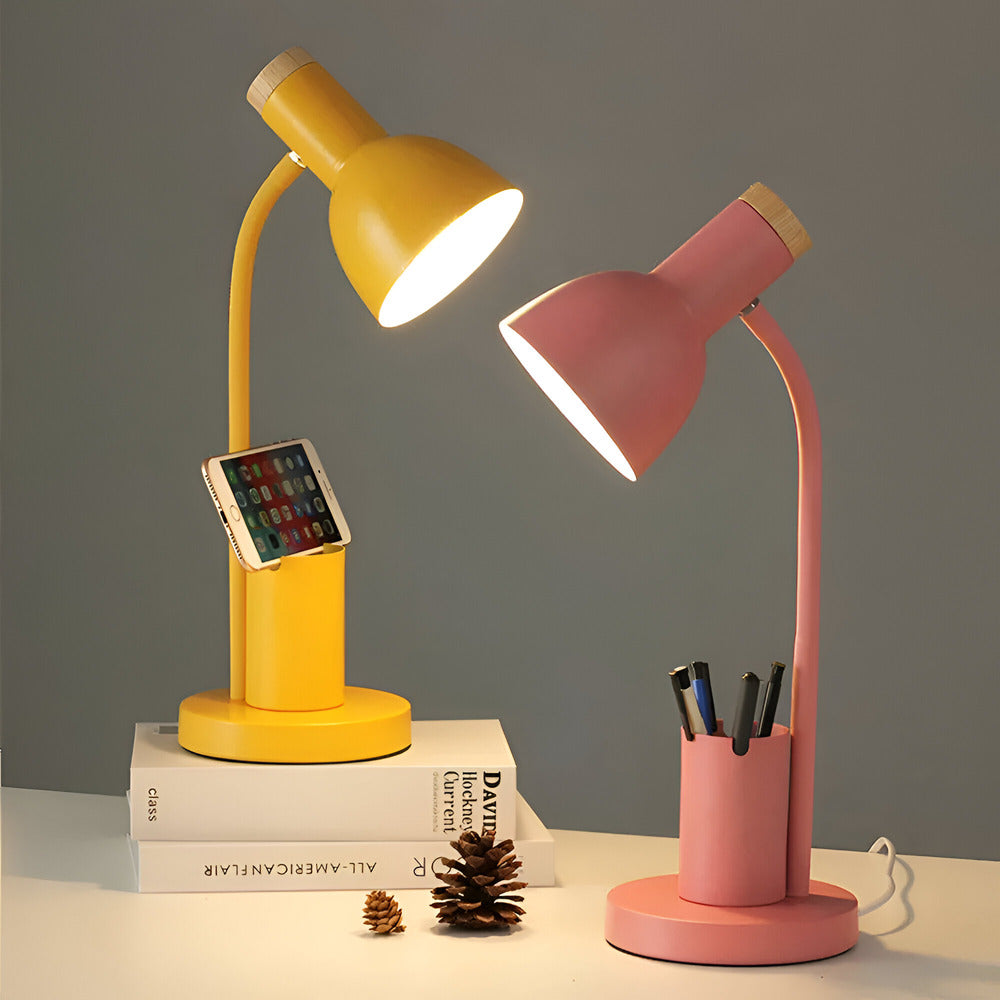 Cressida - Moderne LED-Tischlampe mit praktischem Stiftehalter für stilvolle und funktionale Beleuchtung