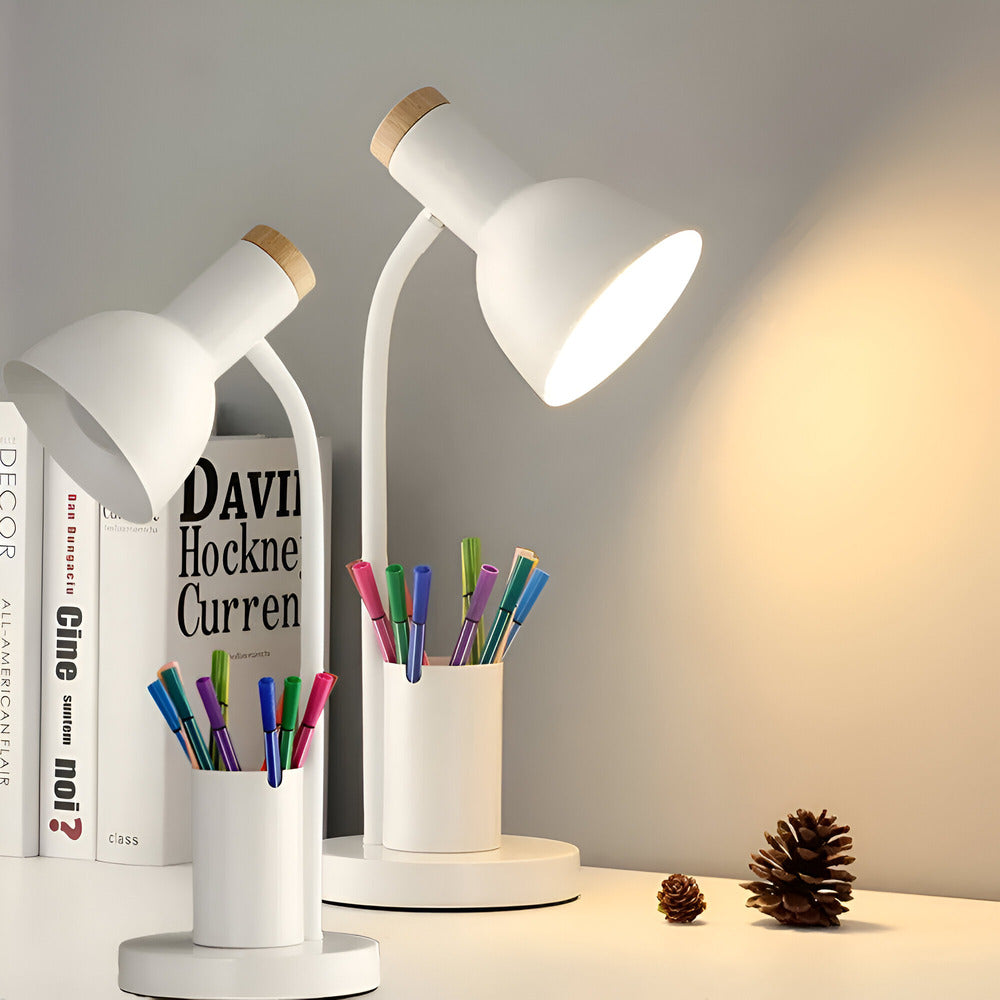 Cressida - Moderne LED-Tischlampe mit praktischem Stiftehalter für stilvolle und funktionale Beleuchtung