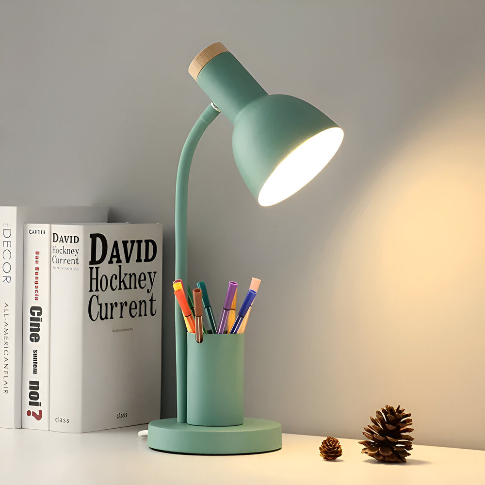 Cressida - Moderne LED-Tischlampe mit praktischem Stiftehalter für stilvolle und funktionale Beleuchtung