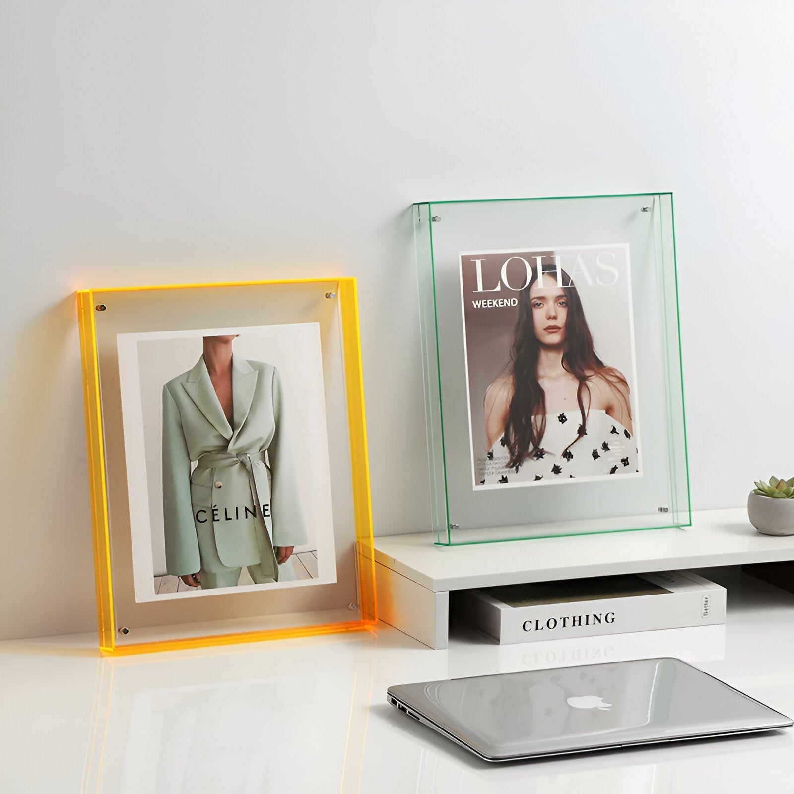 Seravina - Elegante Moderne Minimalistische Acryl-Fotoklammer für Ein Schlichtes Design