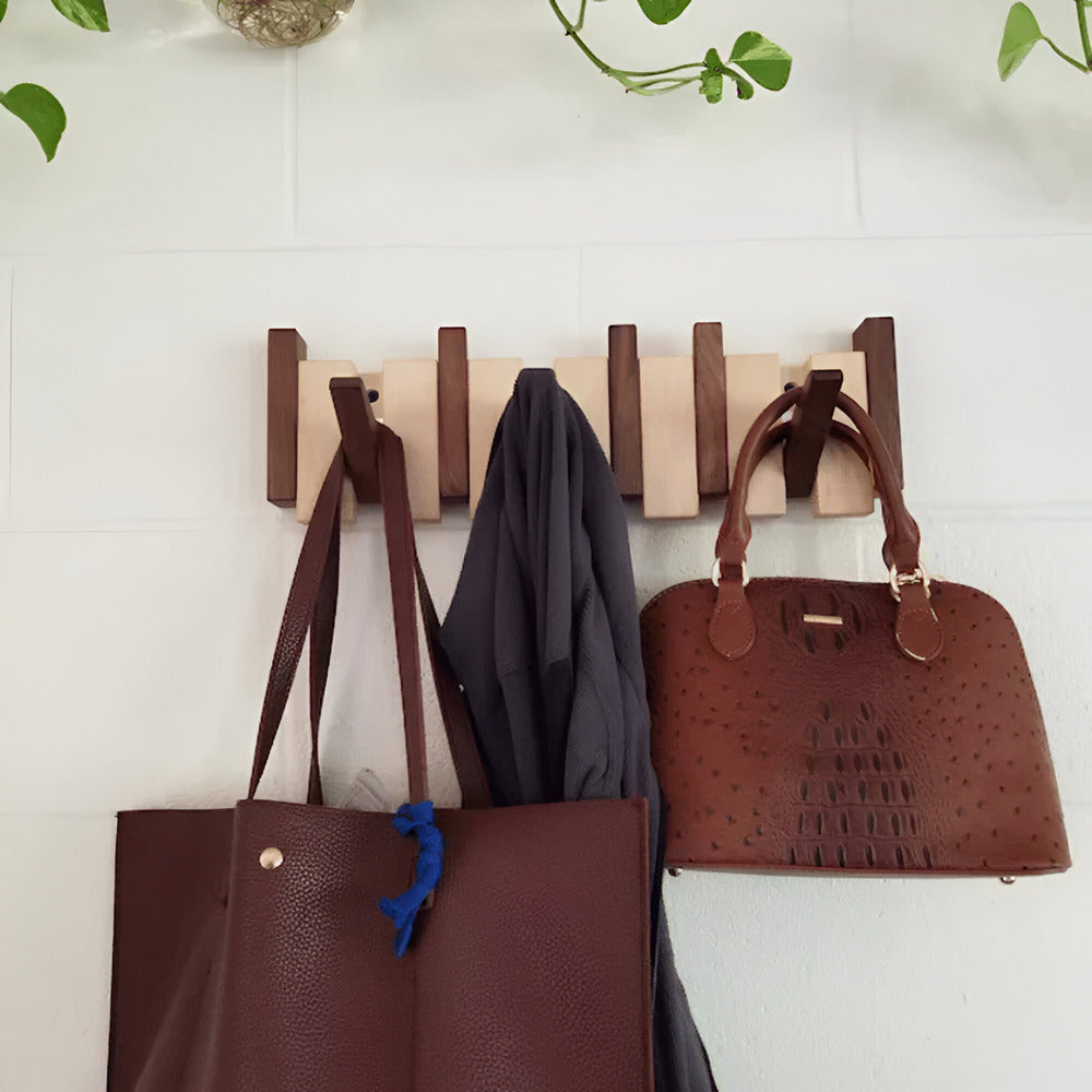 Myrralisa - Stilvolle Holz-Kleiderhaken im Klaviertasten-Design für einen eleganten Eingangsbereich