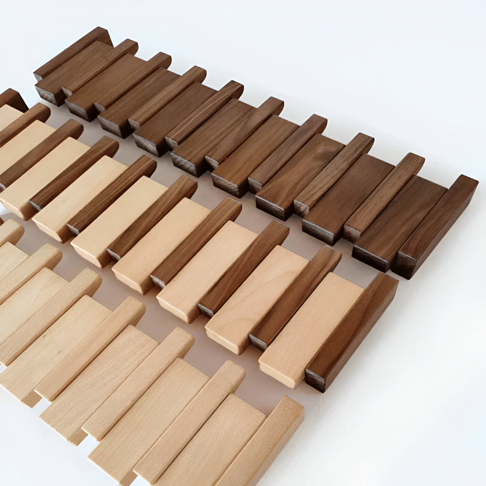 Myrralisa - Stilvolle Holz-Kleiderhaken im Klaviertasten-Design für einen eleganten Eingangsbereich