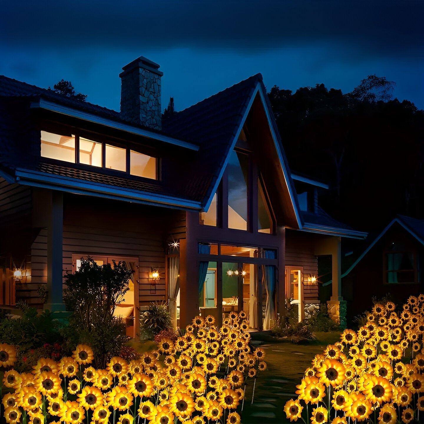 Florissa - Lebendige Sonnenblumen Gartenbeleuchtung Solar mit IP65 Wetterbeständigkeit für eine bezaubernde Gartenatmosphäre