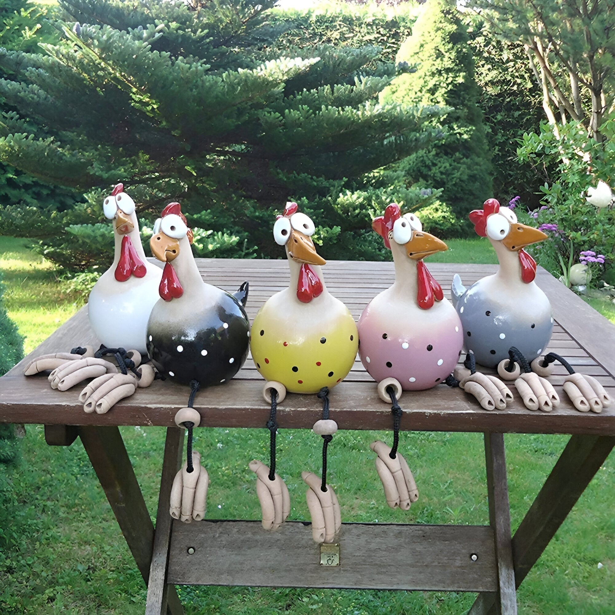 Caeloria - Charmantes Gartenfigur mit Großen Augen aus Wetterbeständigem Harz für Ein Zauberhaftes Gartendekor