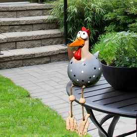 Caeloria - Charmantes Gartenfigur mit Großen Augen aus Wetterbeständigem Harz für Ein Zauberhaftes Gartendekor - Roborro