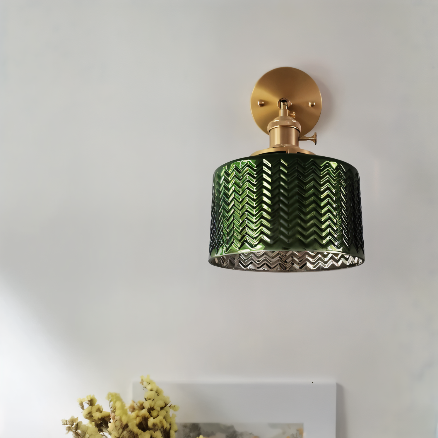 Olyviae – Anpassbare LED-Wandleuchte mit geripptem Glas für skandinavischen Design-Effekt