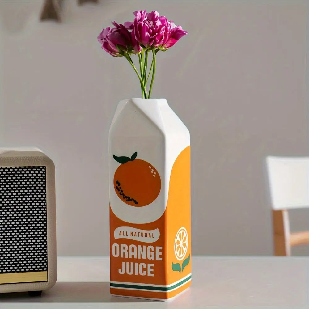 Velirra - Frische Zitrus Inspirierte Dekorative Vase für eine Lebendige Atmosphäre