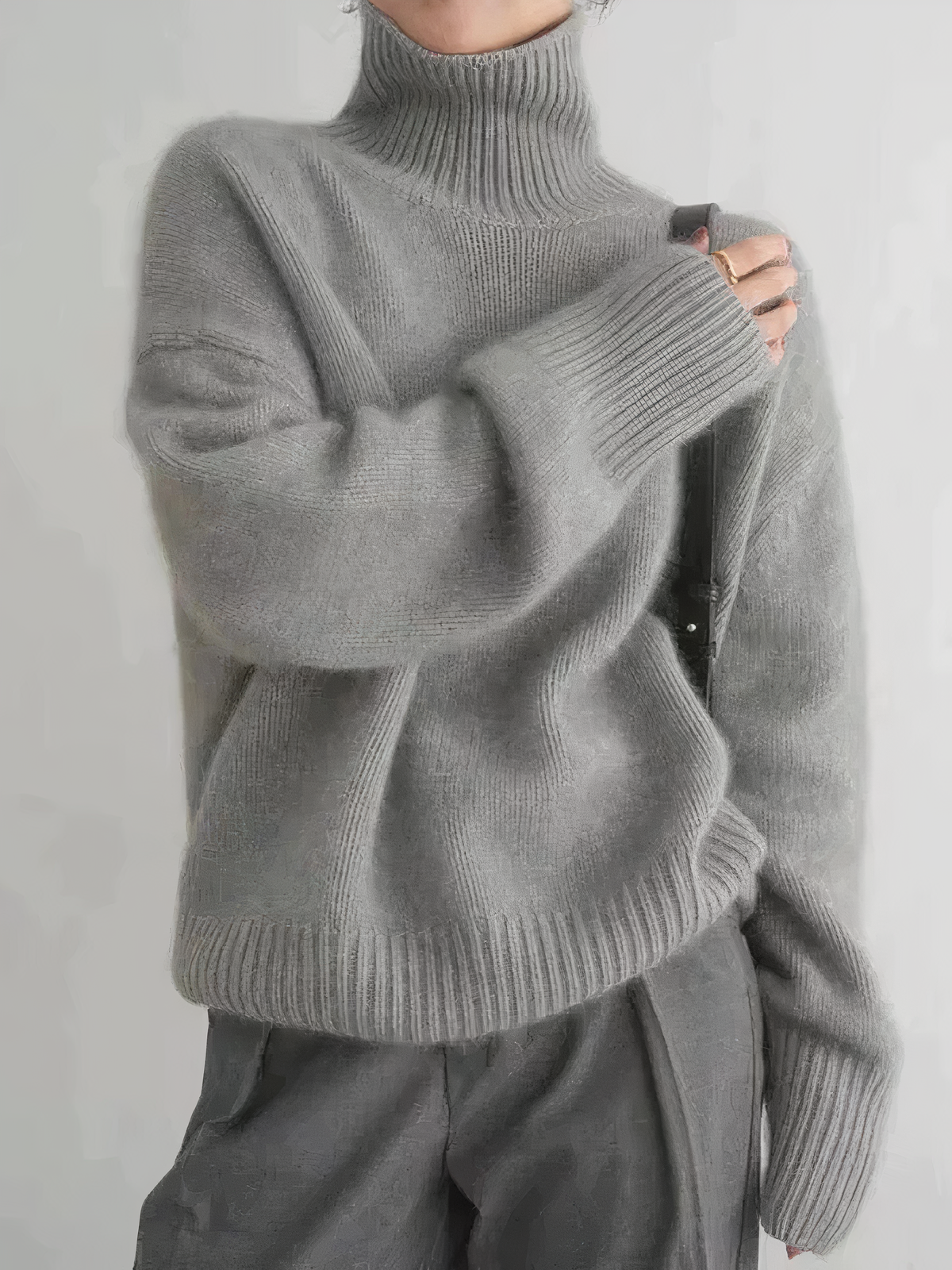 Babette™ Luxe Warme Oversized-Pullover mit Farbakzent für ultimativen Komfort