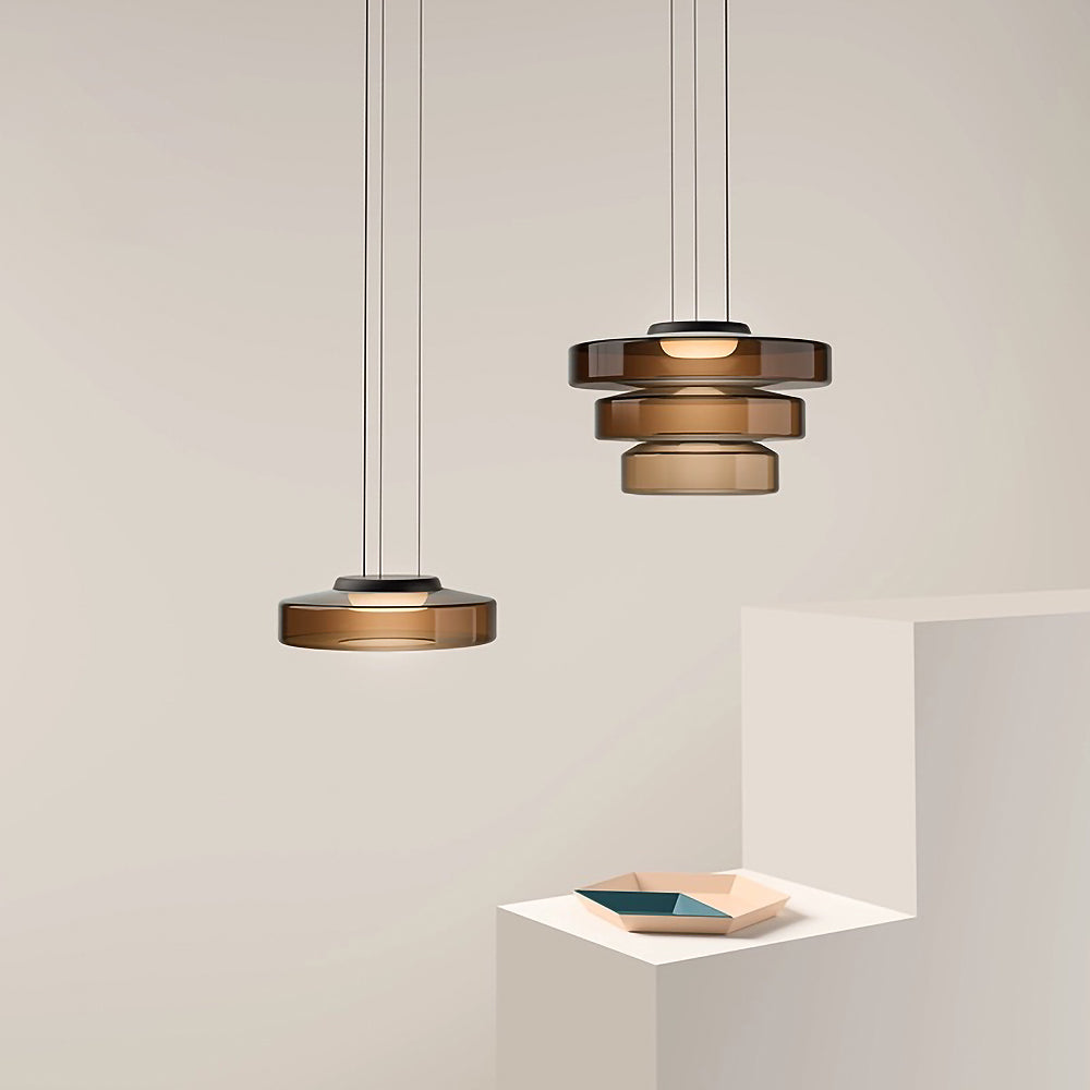 Clario - Moderne Glasaufhängungen mit verstellbaren LED-Lampen für zeitgenössisches Innendesign