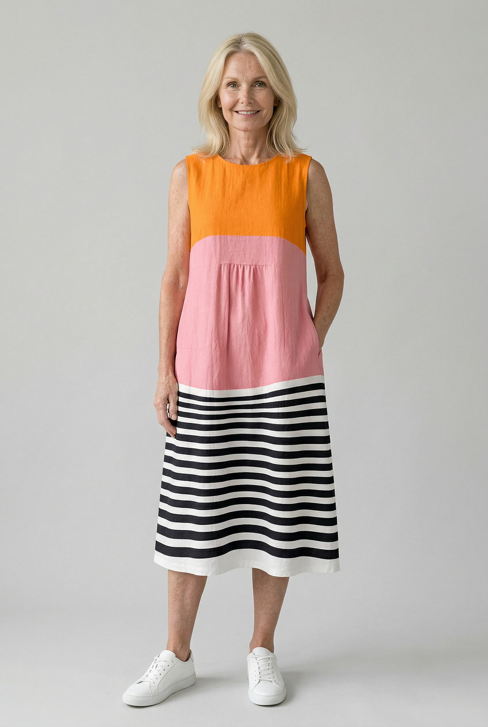 Schöne und farbenfrohe Batik-Kleid für alle Anlässe Damen