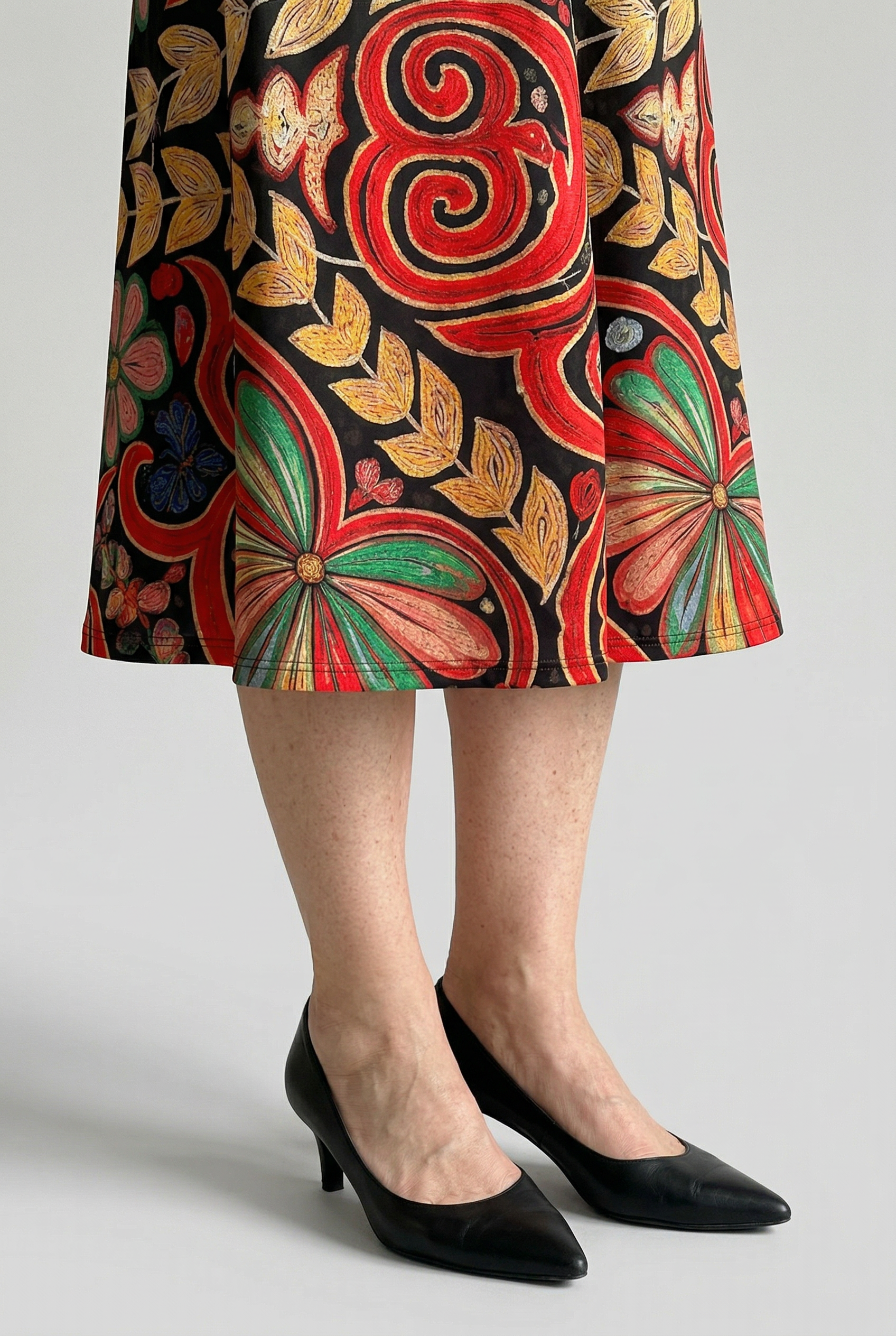Elegantes modernes Patchwork-Kleid für stilbewusste Gespräche Damen