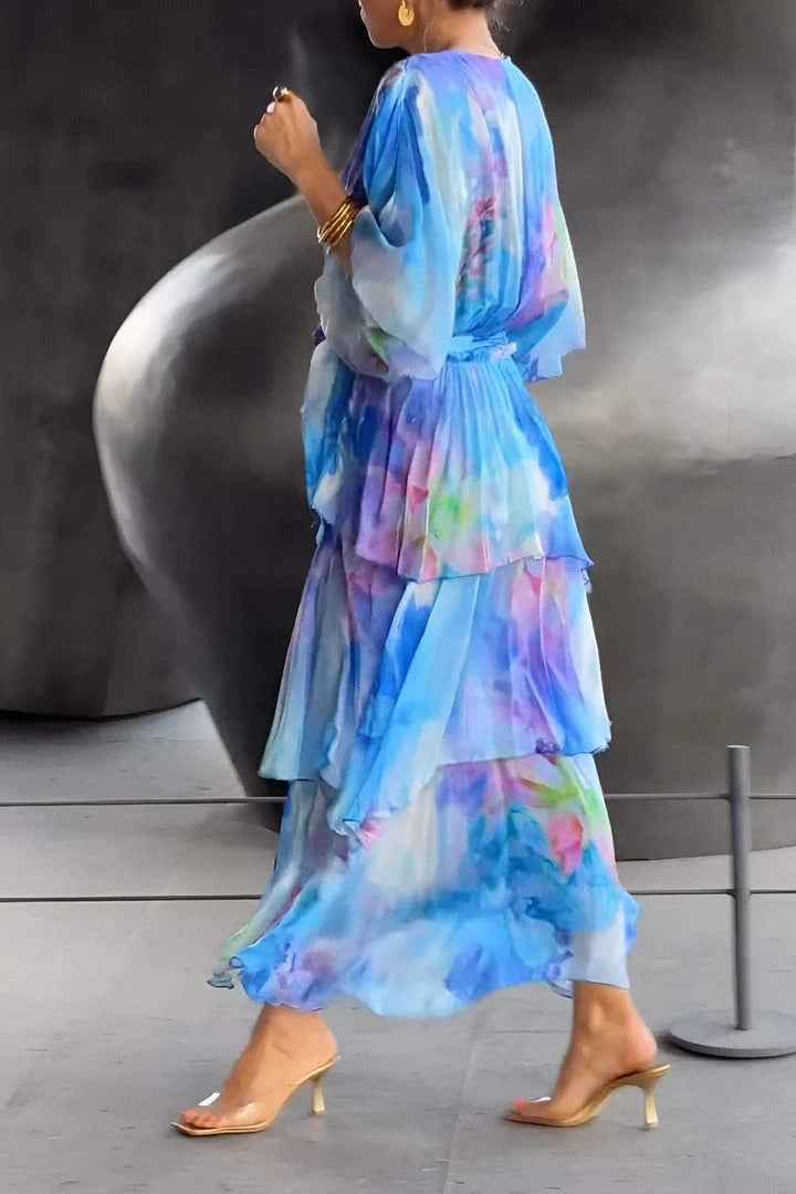 Isalyn Rüschen-Wickelkleid