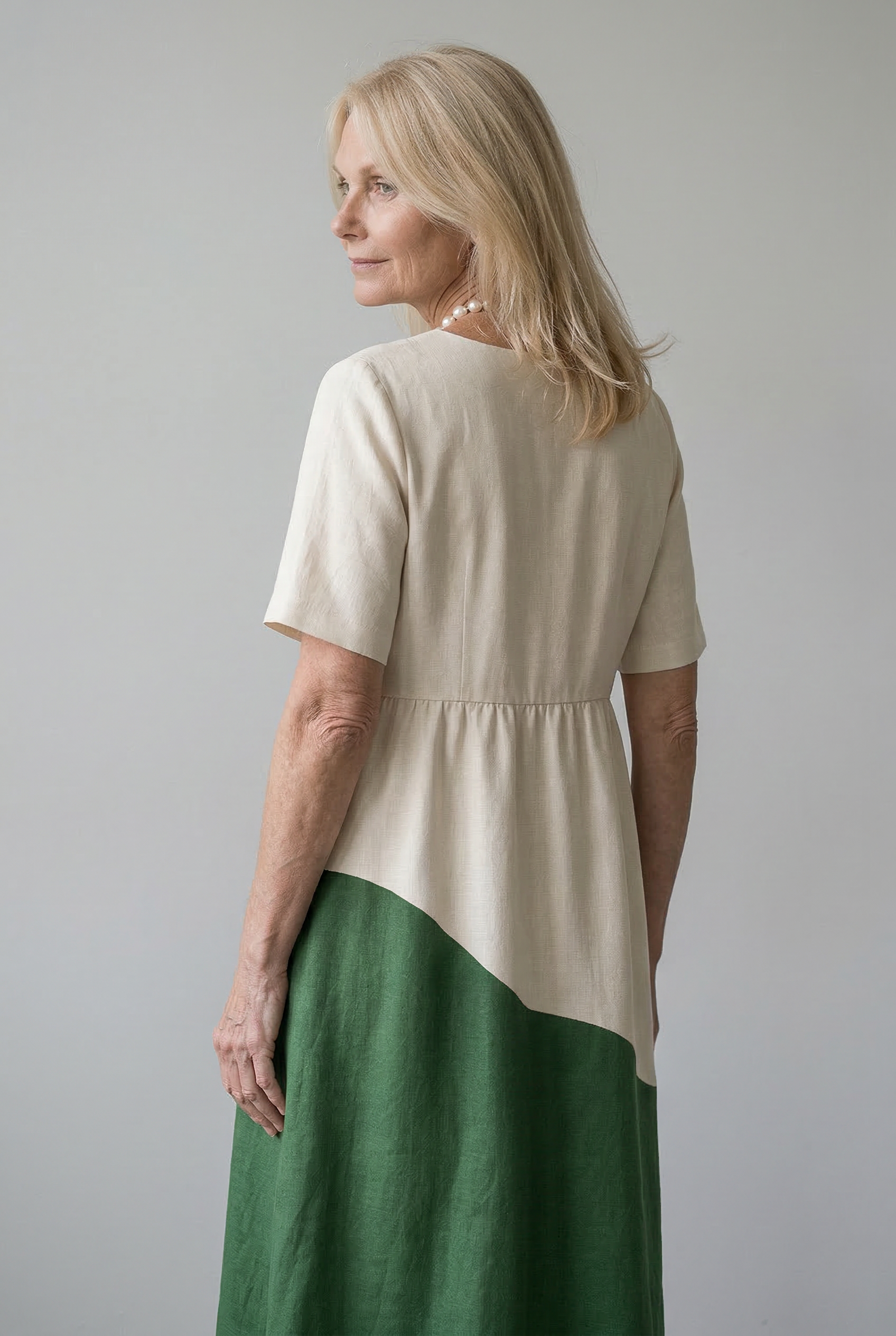Elegantes grafisches Hummermuster Kleid für einen stilvollen Look