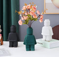 Larissa - moderne keramisk plantepotte med unikt robotdesign
