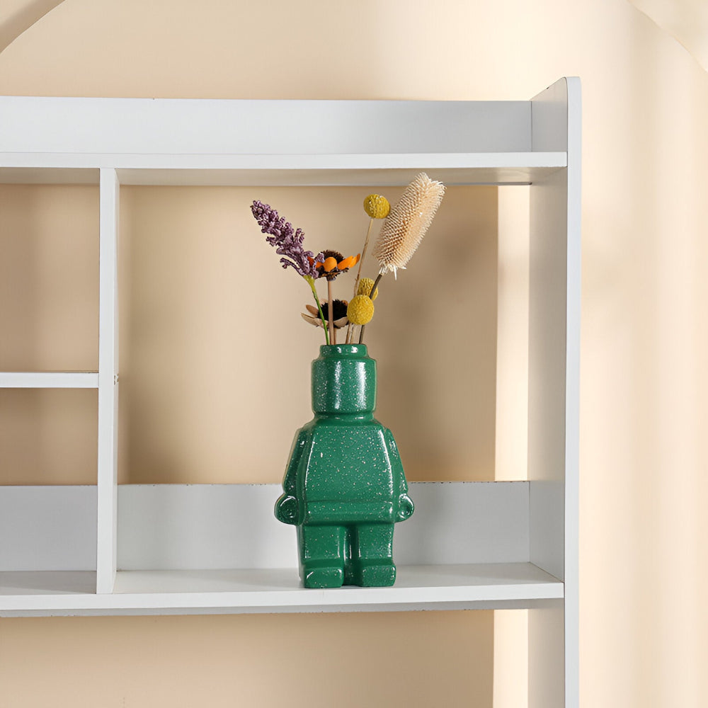 Larissa - moderne keramische Pflanzenpotte mit einzigartigem Roboterdesign