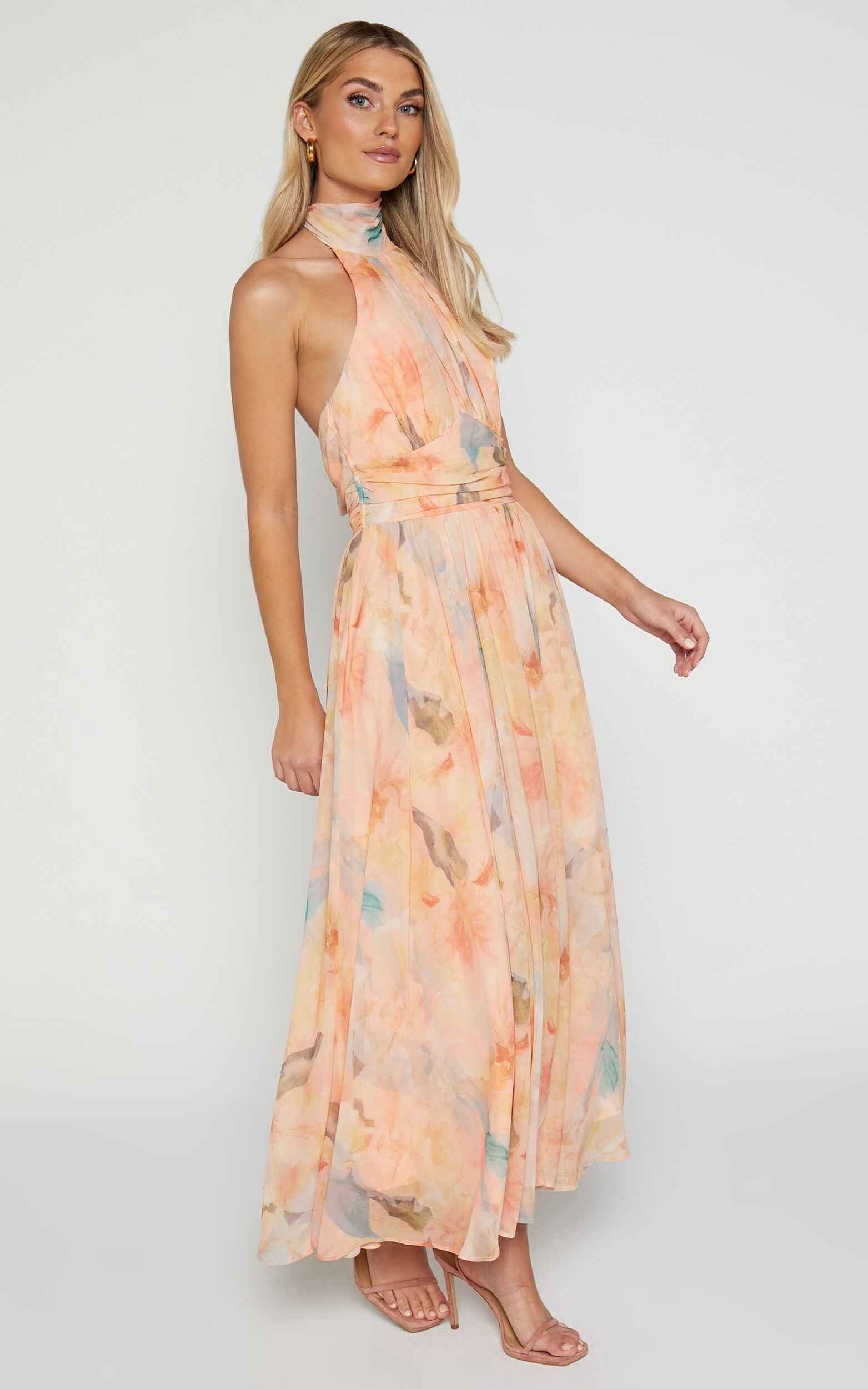 Antonella | Exquisites Halterneck-Maxikleid für zeitlose Abend-Eleganz