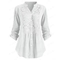 Camicia ricamata a maniche lunghe da donna