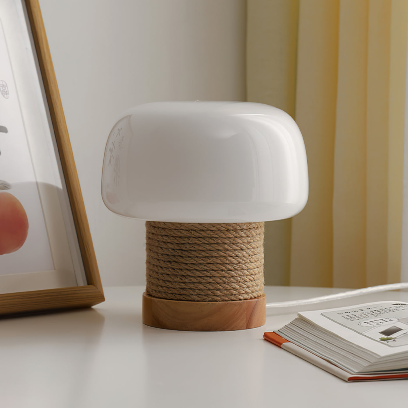 Valoria - Stilvolle moderne minimalistische LED-Tischlampe mit eleganter Holzbasis