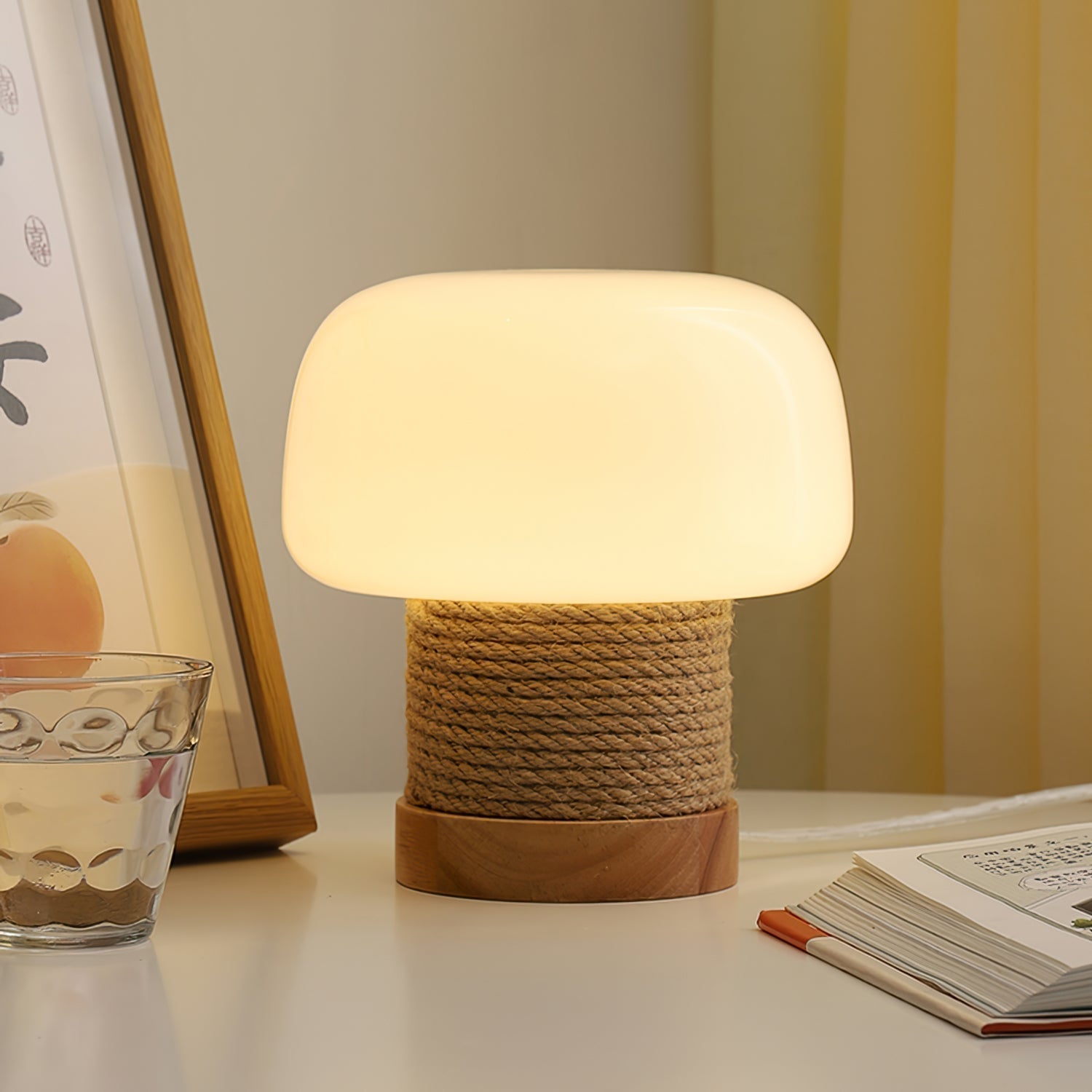 Valoria - Stilvolle moderne minimalistische LED-Tischlampe mit eleganter Holzbasis