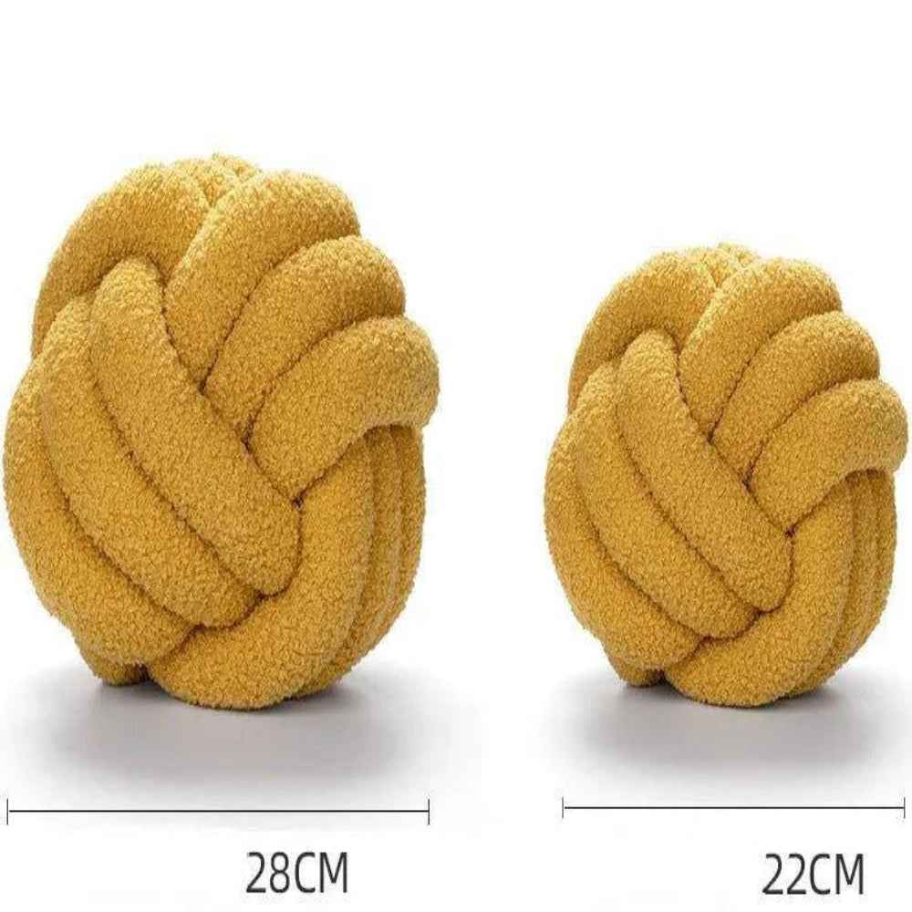 Knotta - Stilvolles dekoratives Ballkissen mit kunstvollem Knoten-Design