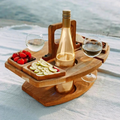 Kompakt sammenklappelig picnicbord i træ