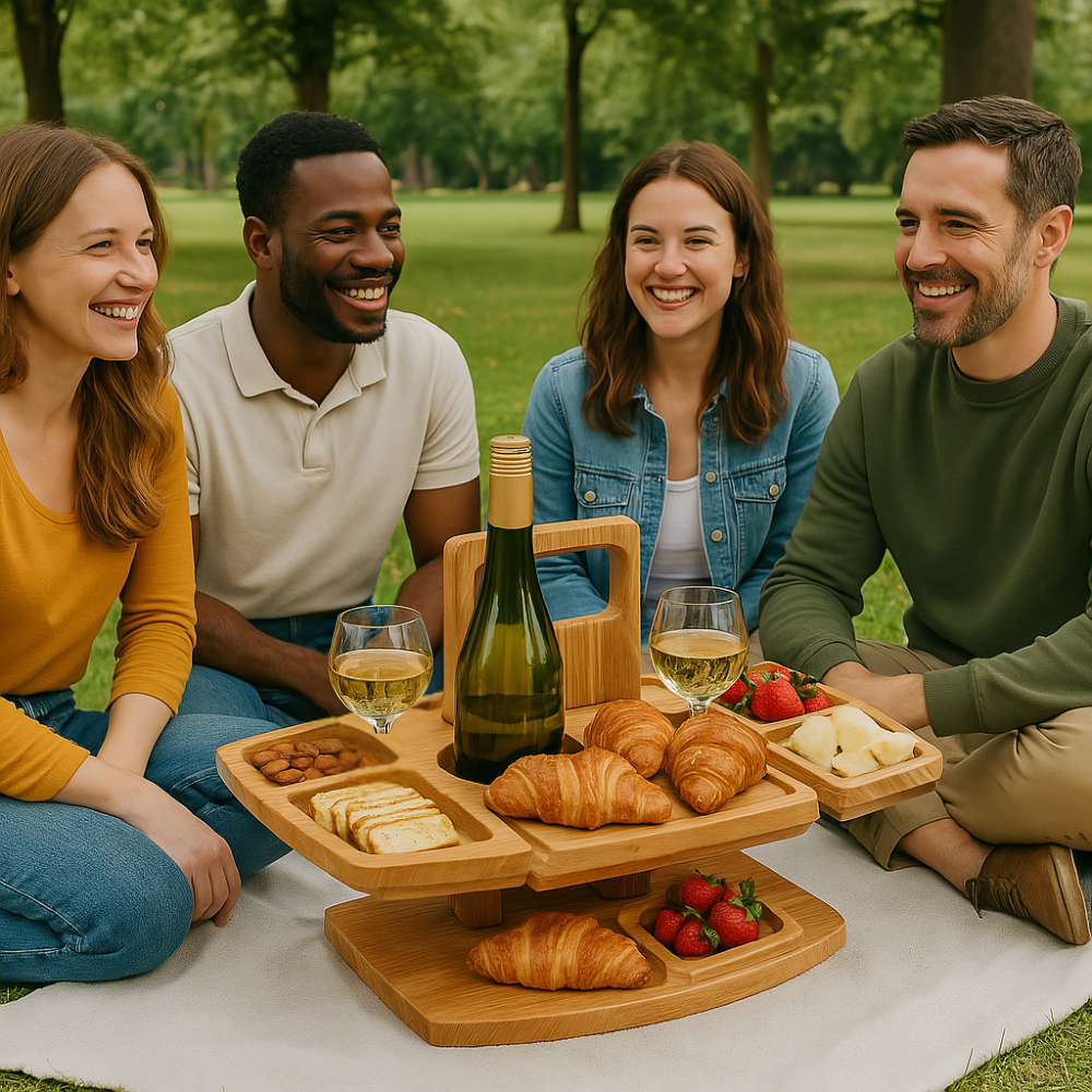 Kompakter Klappbarer Picknicktisch Holz