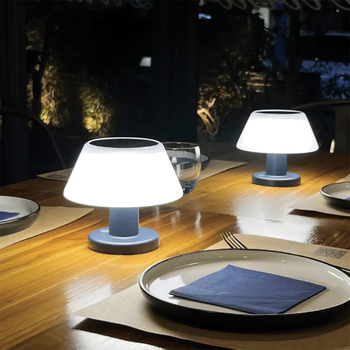 Wasserdichte solarbetriebene LED-Tischlampe IP65 - Umweltfreundliche Beleuchtung mit Solarenergie