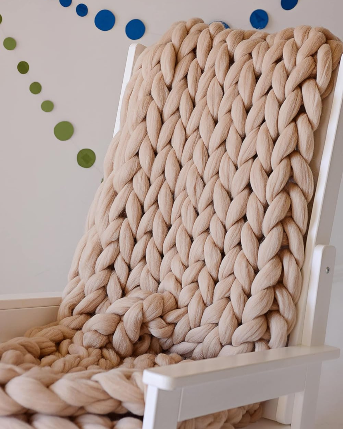 Kuscheldecke aus Handgewebter Wolle 130x170 cm