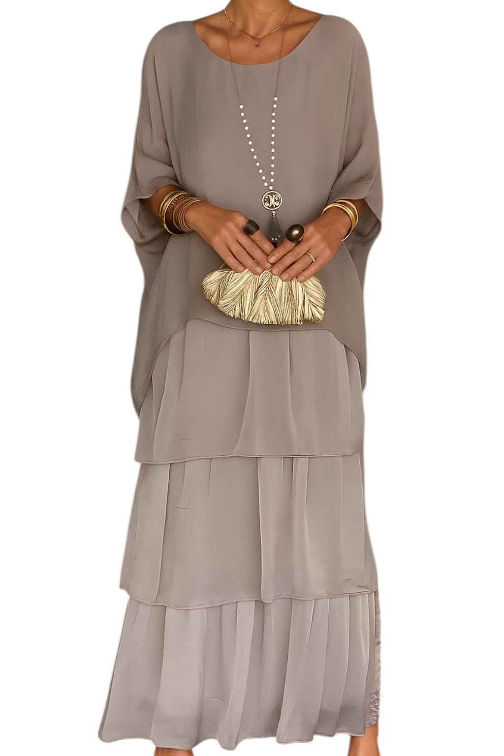 Damen Elegant A-Line Maxi Kleid