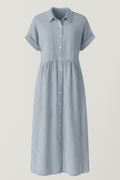 Damen's Elegant Midi Kleid mit Pockets