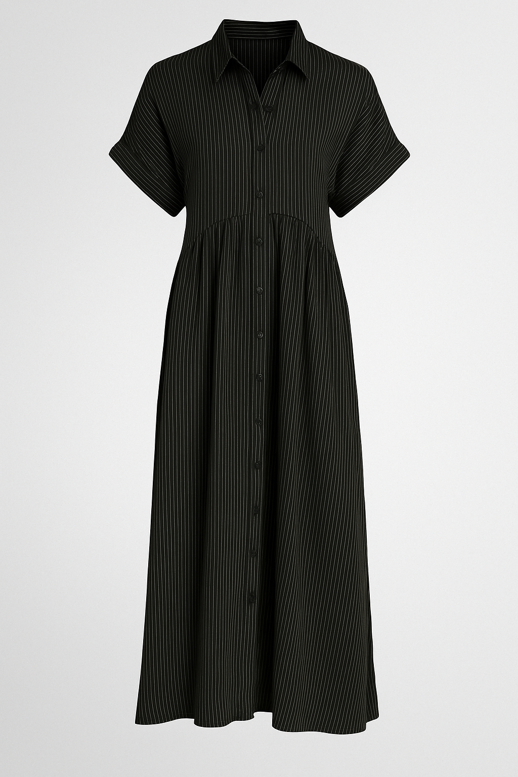 Edles Damen Midikleid mit Praktischen Taschen