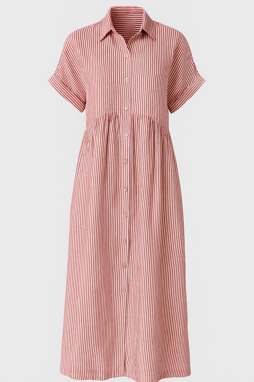 Damen's Elegant Midi Kleid mit Pockets