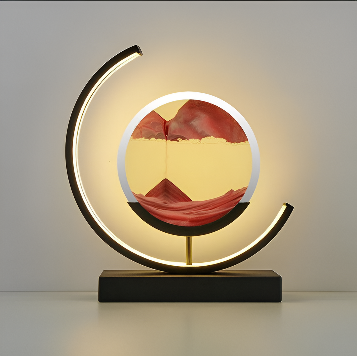 LED Sandkunst-Tischlampe – Fließendes Sand-Design
