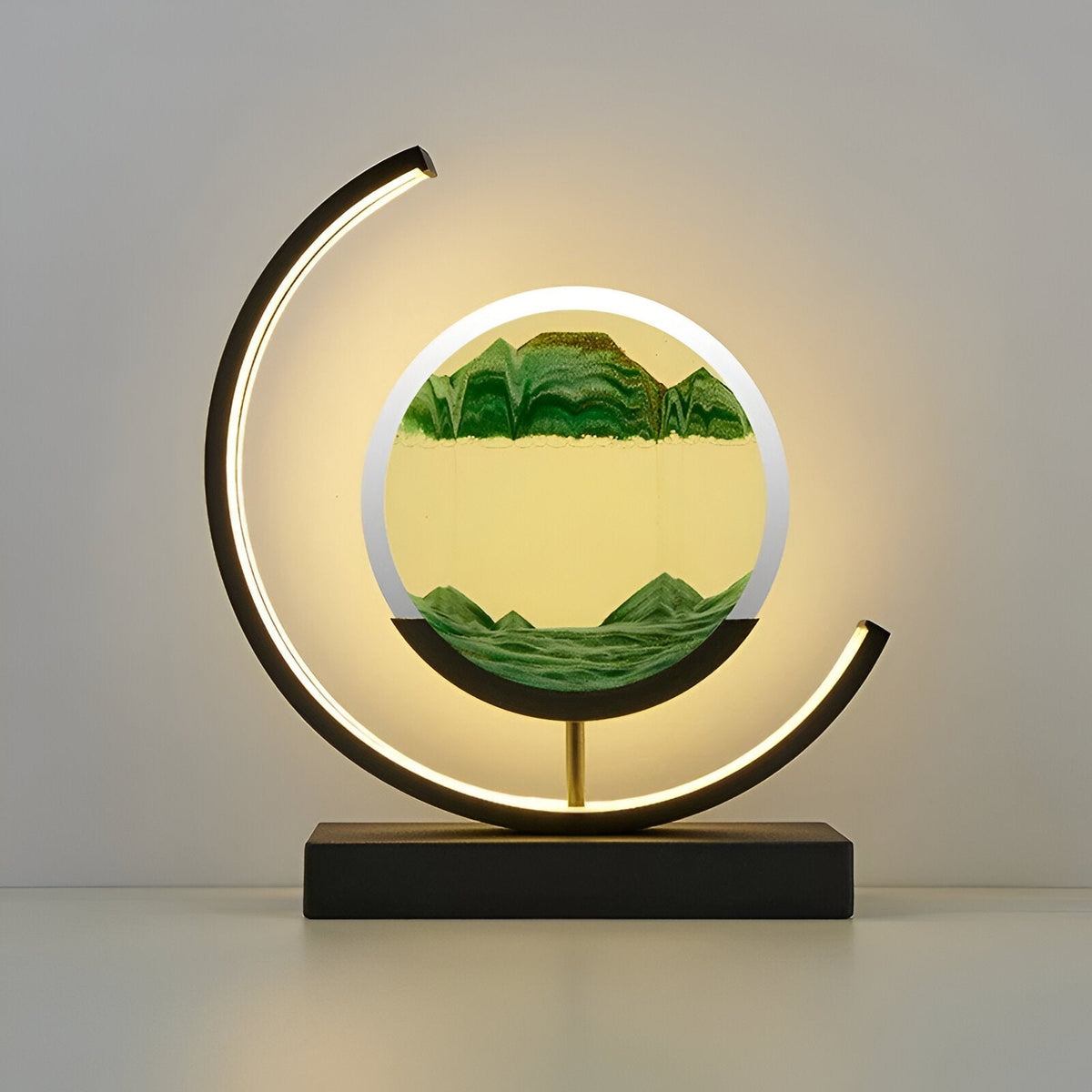 LED Sandkunst-Tischlampe – Fließendes Sand-Design