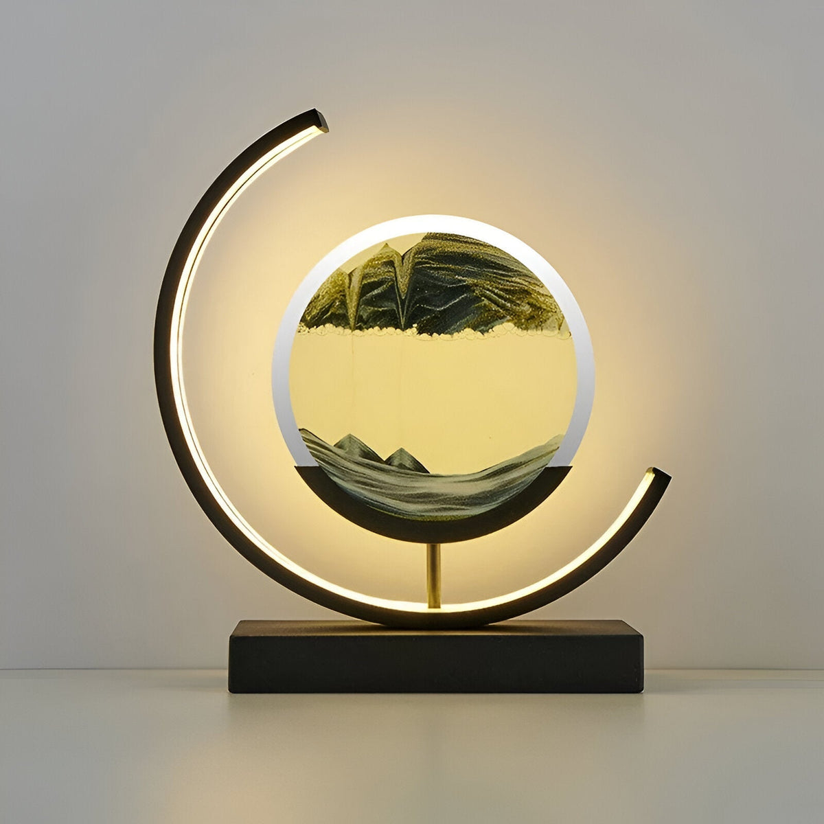 LED Sandkunst-Tischlampe – Fließendes Sand-Design