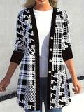 Schlanker Cardigan mit geometrischem Print Damen