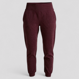 Lässiger Midi-Jogger für Damen - Burgunderrote Sport- und Lounge-Jogginghose