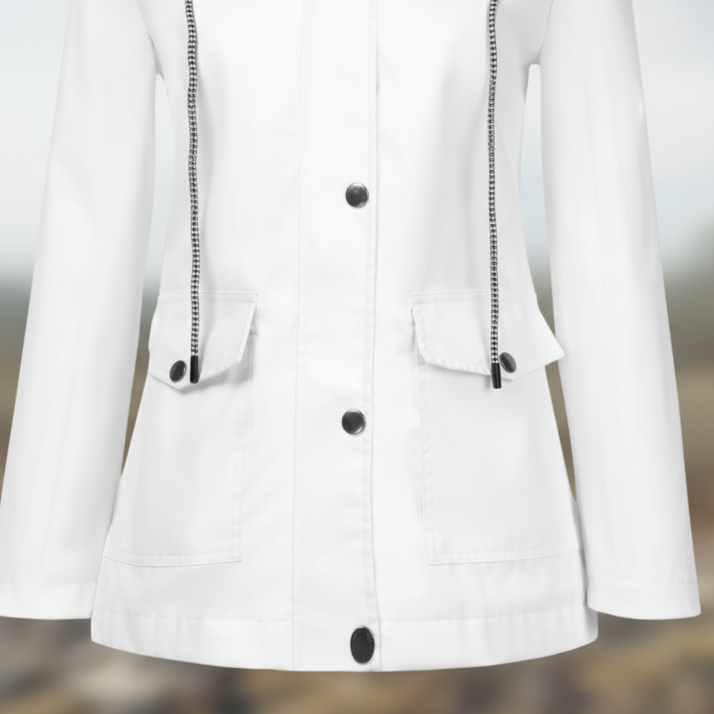 Damen Leichte Kapuzenjacke mit gestreiftem Futter