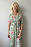 Elegante abito vintage a fiori per tutte le occasioni da donna